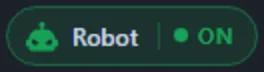 MetaPro Trader Robot button switched on.